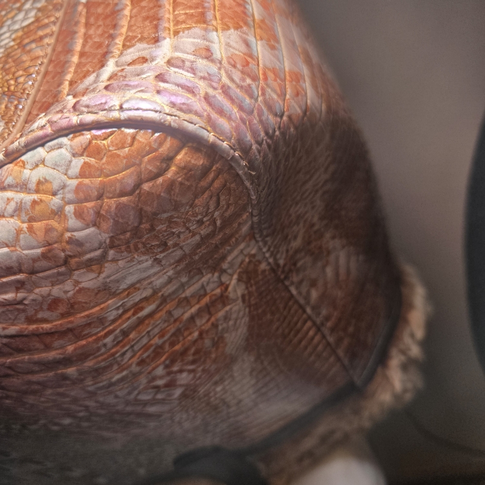 Brahmin Chalet Truffle Python Shearling Tote - image 5